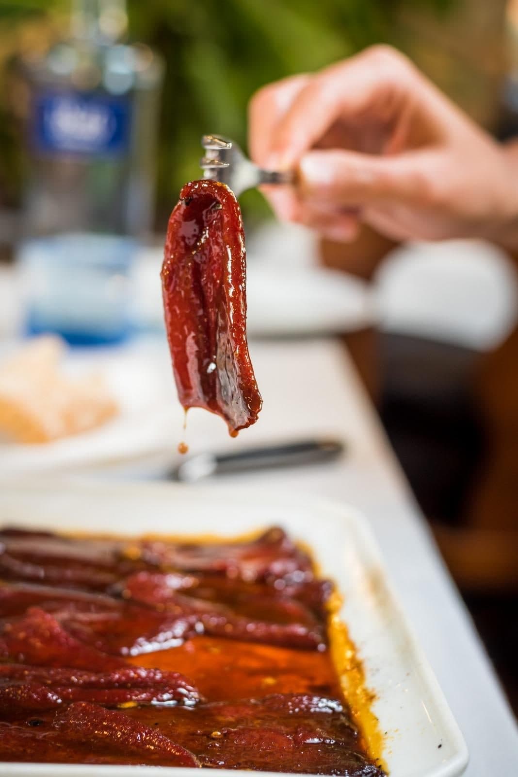 Pimientos del piquillo confitados en Casa Arturo, Oviedo